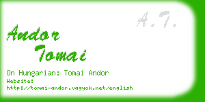 andor tomai business card